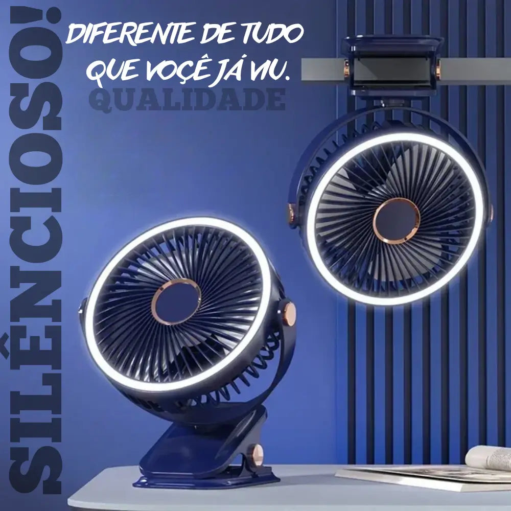 Ventilador Elétrico  Sem Fios com Luz LED - Circulator Wireless