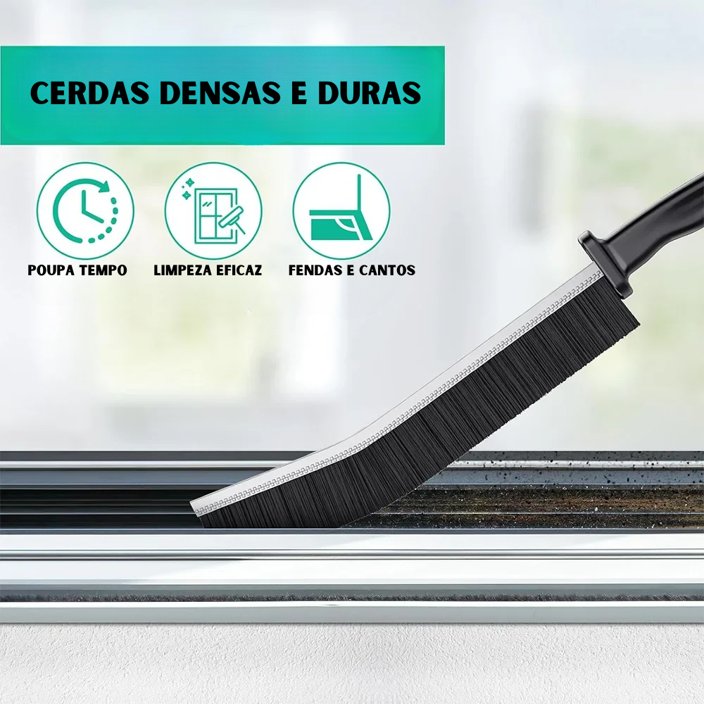 Escova de Limpeza de Fendas com Cerdas Duras para Limpeza - Angulares e  Rígidas