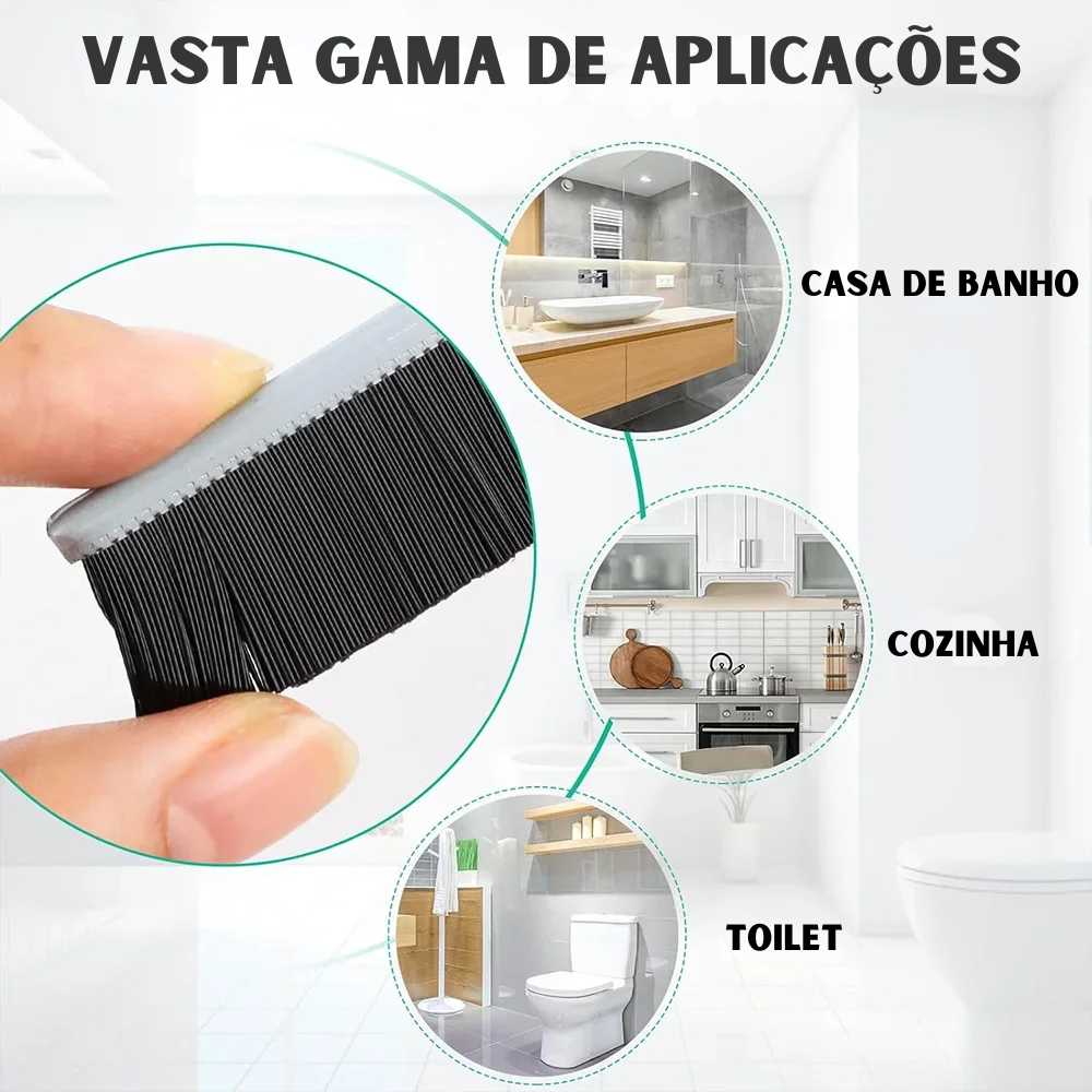 Escova de Limpeza de Fendas com Cerdas Duras para Limpeza - Angulares e  Rígidas